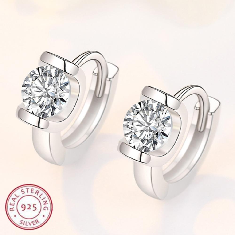 925 Sterling Silver stud Earrings High quality for Women Fashion Jewelry Long Earrings Gifts Wedding Engagement Party cute