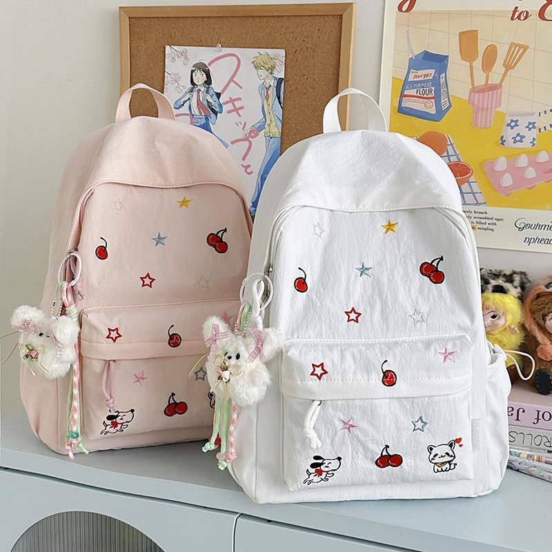 Schoolbag New Small, Fresh and Large-capacity Backpack for Junior High School Students Women's Japanese Lightweight and Versatile Schoolbag Going Out