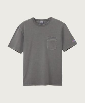 Pigment-Dyed Pocket Short Sleeve T-Shirt Medium Grey