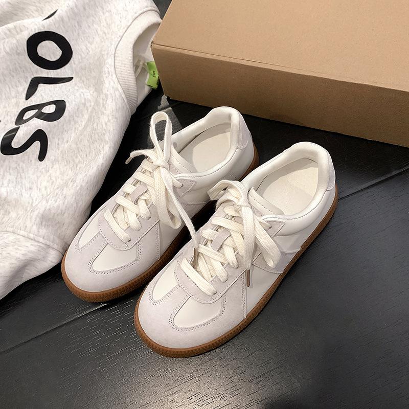 

Женские ретро спортивные туфли из лошадиной кожи на высокой подошве - Коллекция Весна 2025 38