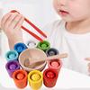 10 Color Color Sorter Game Toys Wooden Sorting Matching Toys Balls In Cups Montessori  Preschool