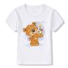 Unisex Childrens Cartoon Bear TShirt Short Sleeve round Neck Numbers 112 Years Old Kids Casual Fashion Clothing