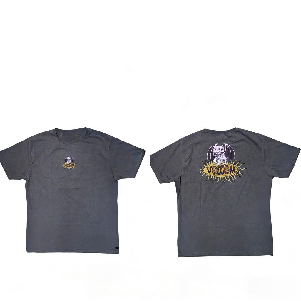 Retro Volcom Cotton Short Sleeve Tshirt Personality Niche Skateboard Function Wind All Kinds Of Classic Beauty Tide Surfing