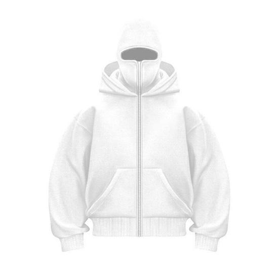 Pánská kukla s kapucí na zip bunda s maskou mikina s kapucí větruodolný sportovní kabát s velkými kapsami pro venkovní sporty fitness zimu denní