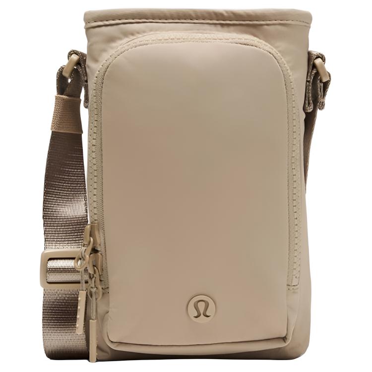 Lululemon 2L Logo Front Pocket Nylon Crossbody Bag Unisex bags Oak-Brown LU9BO7S-4 Oak Brown