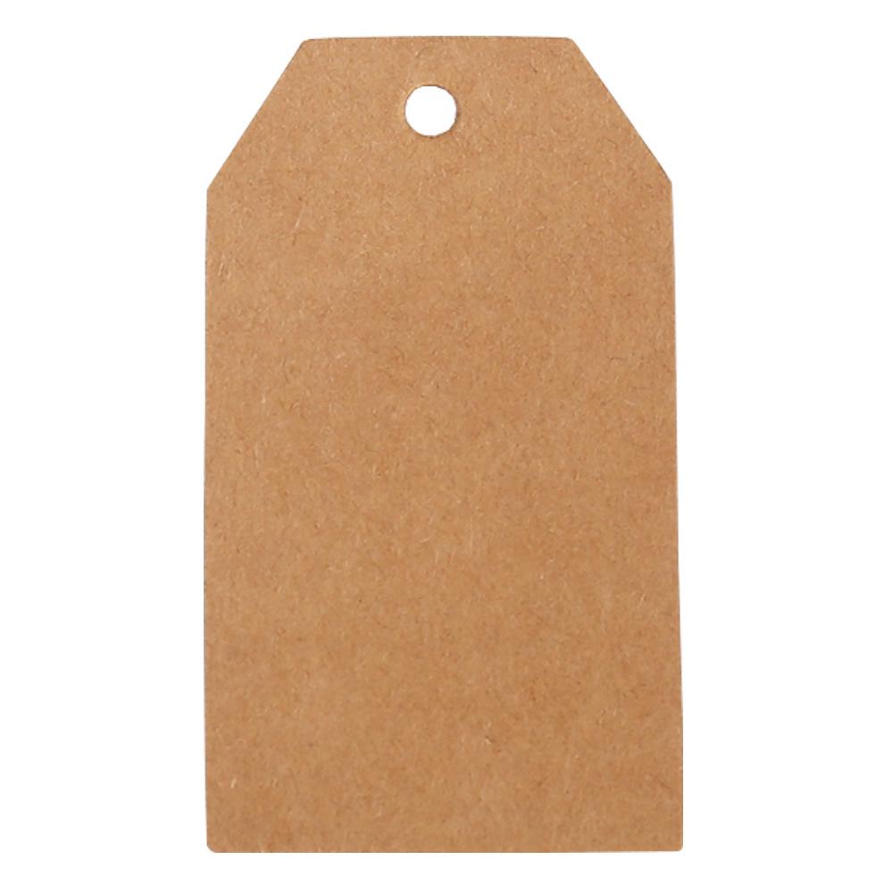 Trapezoid 4x7cm Kraft Paper Blank Hang Tag for Clothing, Baking, Packaging, or Decoration