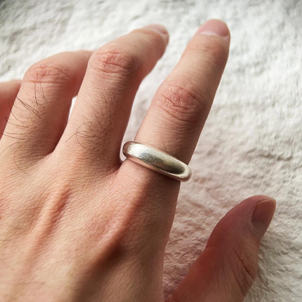 Retro Frosted  Sterling Silver Adjustable Open Ring for Women Punk Gothic Edgy  Vintage Accessories Gift for Girls