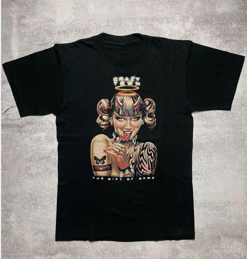 Vintage Crazy Town The Gift Of Game Black All Size Unisex Tee Shirt Unisex T-Shirt S