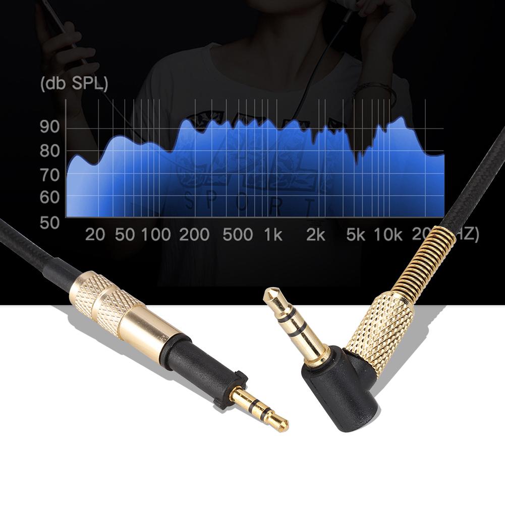 Braided Headphone Wire Fit for AKG K450 K451 K452 K480 Q460 123cm without Microphone