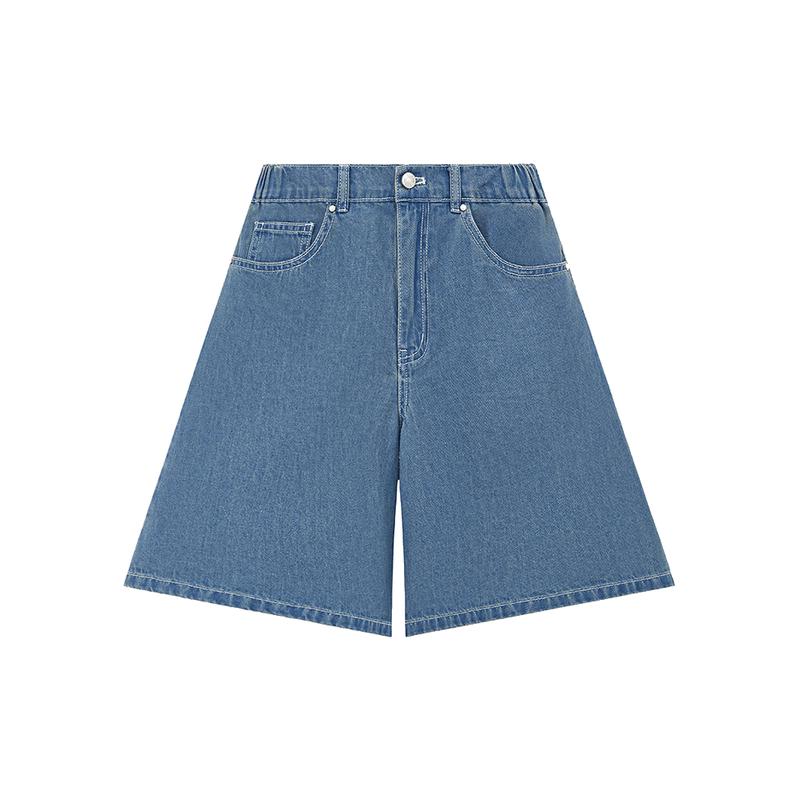 

ELLE KIDS Girls Summer Breathable Denim Straight-Fit Knee-Length Shorts 130