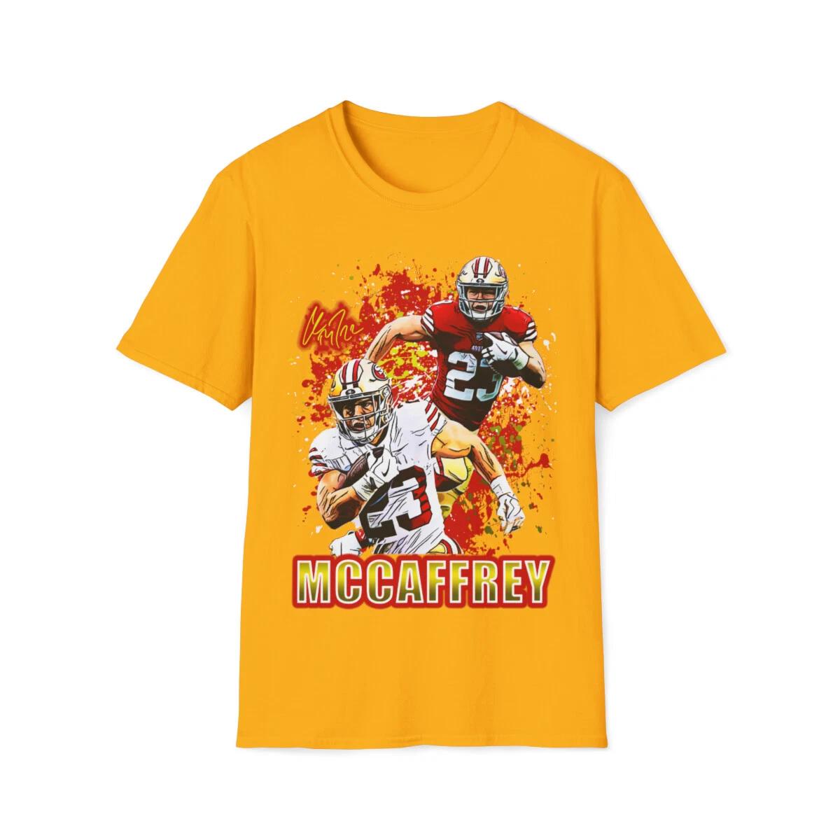Men s and Women s T-shirts Christian McCaffrey Unisex Softstyle T-Shirt XXL