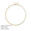 Steel Necklace Round Snake Chain for Women Simple Light Luxury Plain Chain Couple Clavicle Chain European and American Fashion Snake Bone Chain
