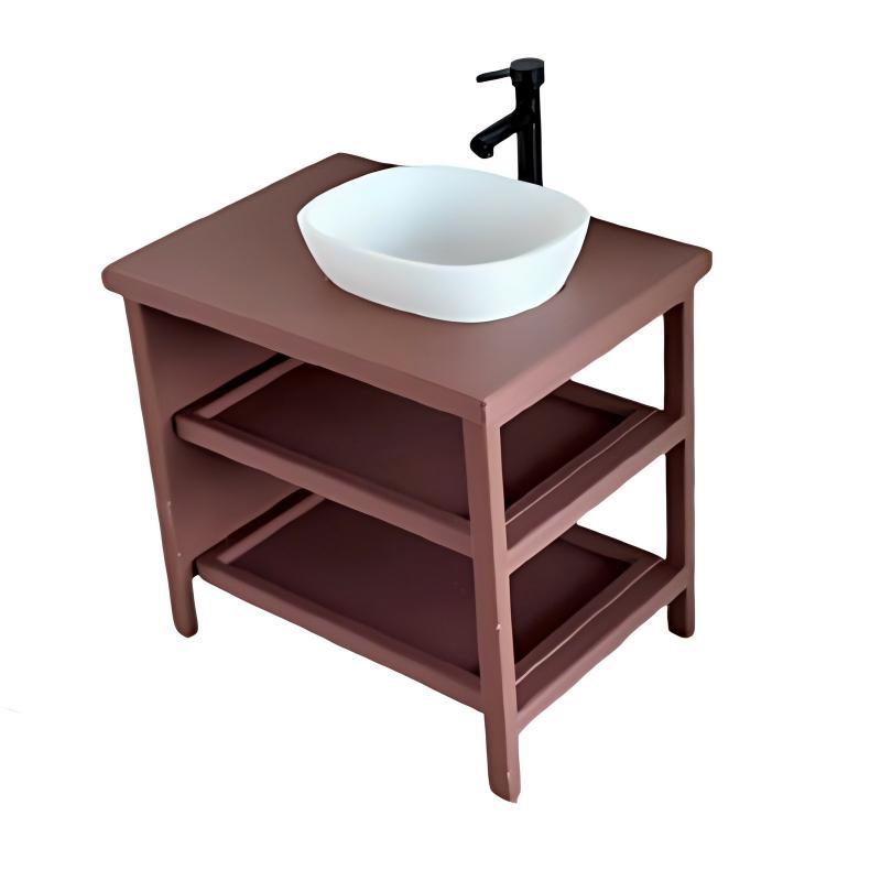 Miniature Simulation Sink Storage Rack Model 1/12 Dollhouse Bathroom Sink Cabinet Ornament Dollhouse Micro Scene Furniture Decor