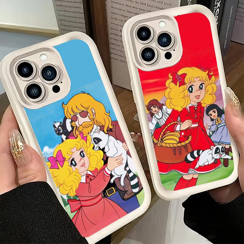 Phone Case for iPhone 17 Air 16E 15 16 Pro Max Candy 90s Cartoon Cover 14 Plus 13 12 Mini Soft Shell Silicone Fundas