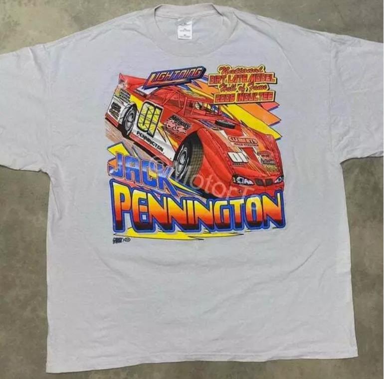 Винтажная футболка 2001 года Jack Pennington Dirt Late Model Hall of Fame, Унисекс футболка Late Mod XXXXL