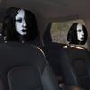 Car Headrest Cover Universal Cover, Scary Face Protective Seat Protector Removable for Most Vehicles, Easy to Install Automotive Interior Accessories