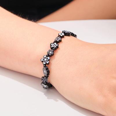 Cotoit Black Flower Bracelet