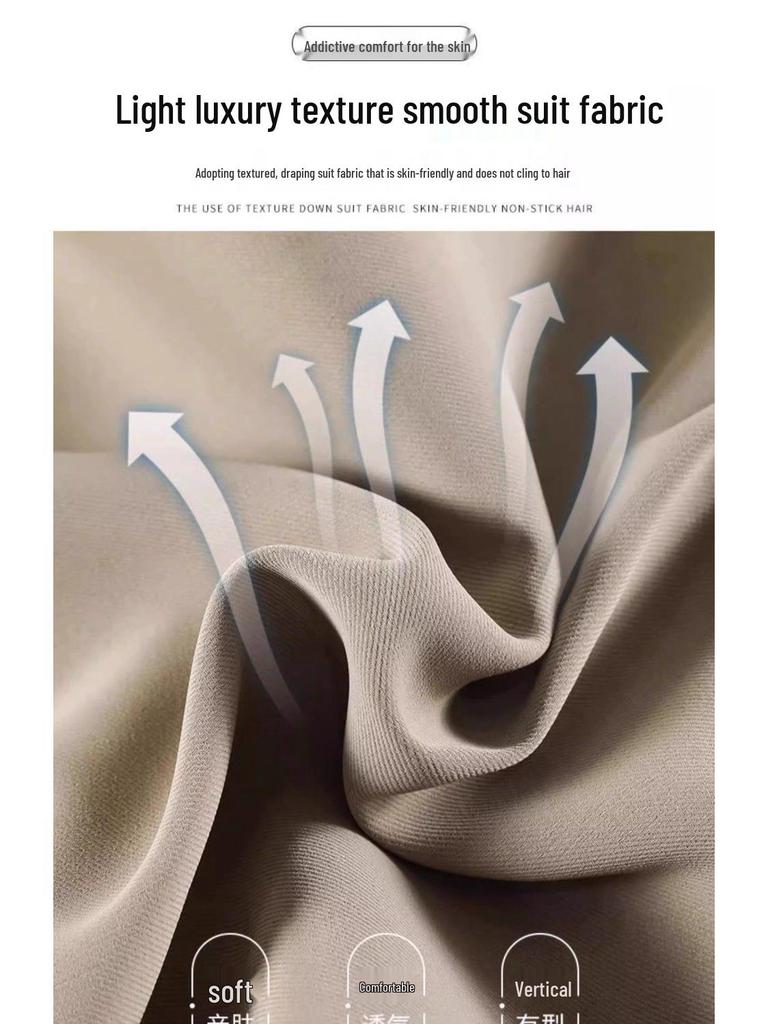 Women's High-Waist Pleated Wide-Leg Suit Pants - Spring/Summer New Arrival