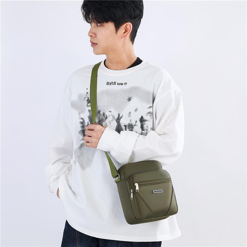 Bolsa de Ombro Masculina Bolsa Casual Masculina Impermeável Outdoor Multifuncional Transversal