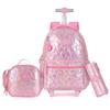 3pcs/Set Children Rolling Luggage Backpack For Teenagers Girls Travel Trolley School Bags With Wheels Students Wheeled Backpack