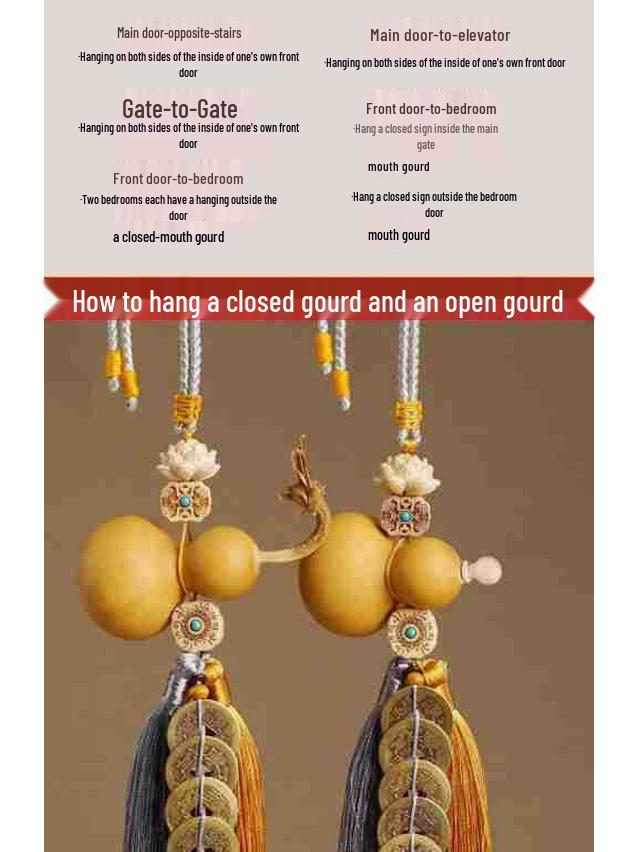 Decor cu monede de buxus pentru intrare auspicioasă: Calabază Naturală & Cinci Monede Imperiale pentru Dormitor & Camera de Zi