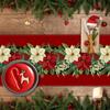 Merry Christmas Poinsettia Holly Berry Linen Table Runner Party Decor Washable Winter Dining Table Runners Christmas Decorations