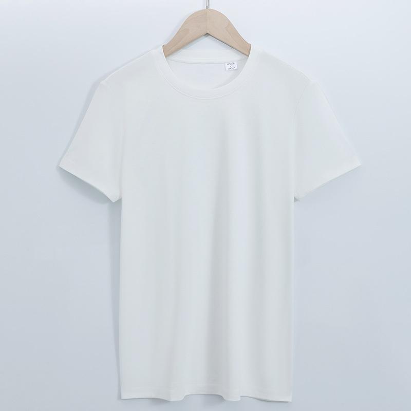 2026 High-Quality Double-Sided Liquid Ammonia Mercerized Cotton T-Shirt for Women, Summer Pure Cotton Versatile Round Neck Short Sleeve