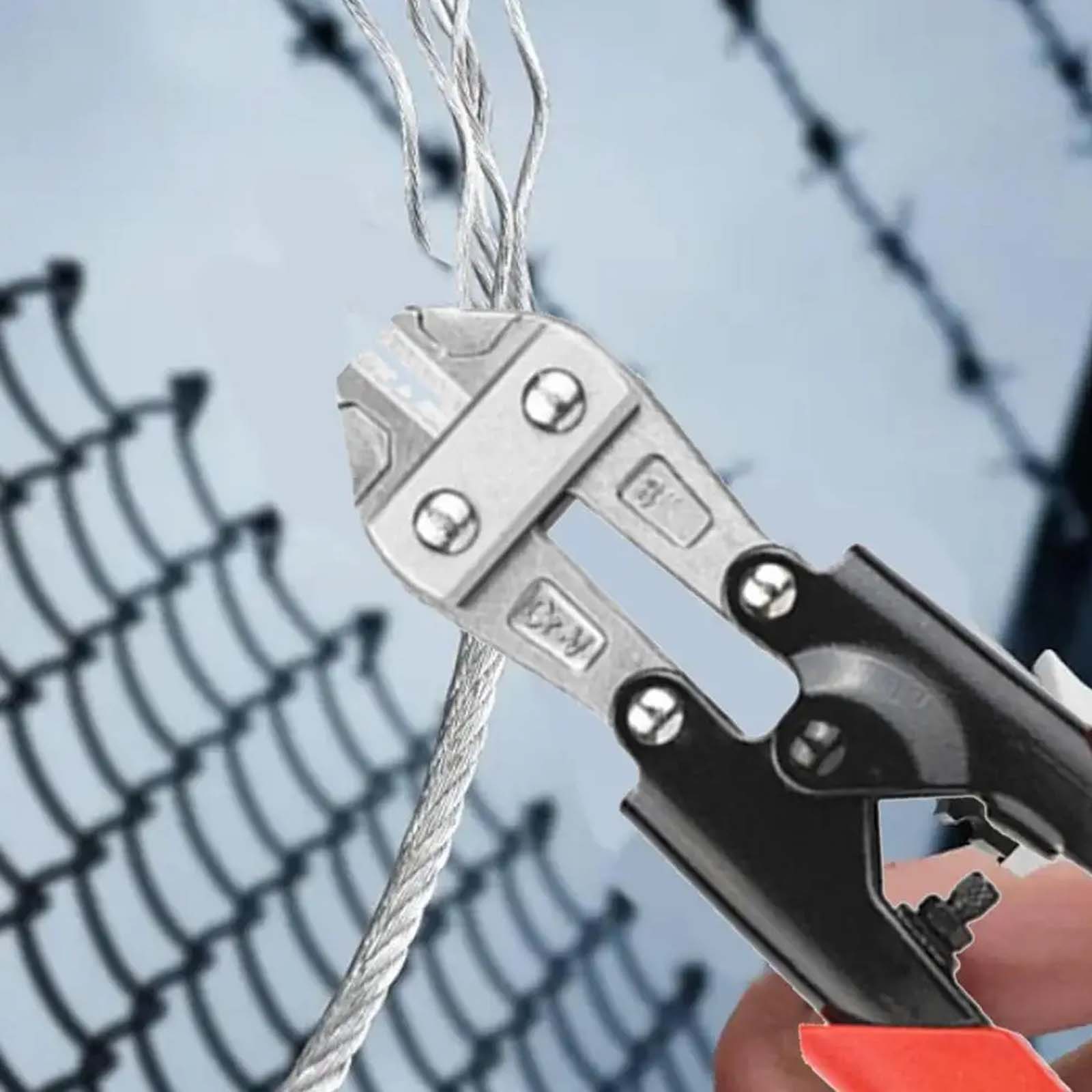 8 Inch Chromium Vanadium Steel Bolt Cutter Portable Rebar Clamp Pliers Hand Stripping Crimping Tool B