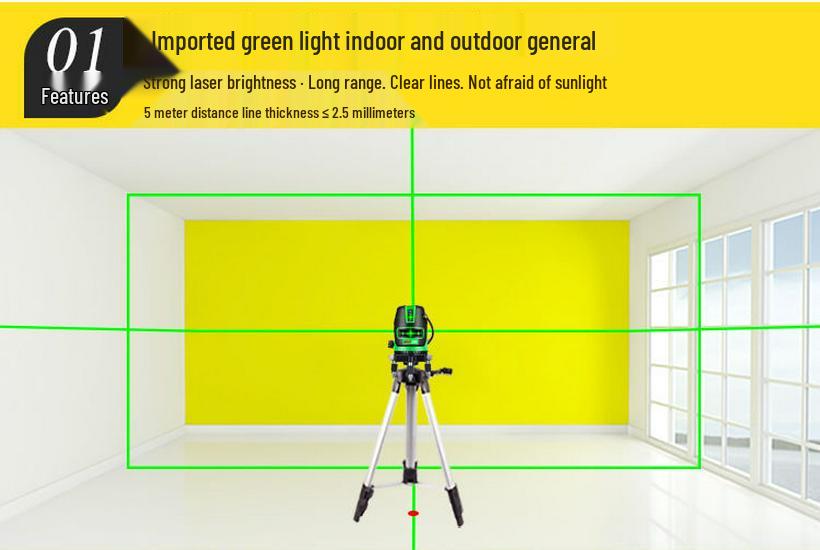 Outdoor High-Precision Infrared and Blue Laser Level - 2, 3, 5 Lines
