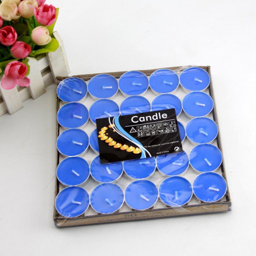 50Pcs Tea Lights Flameless Candles Long Lasting Paraffin Tea Candles for Bedroom Indoors Night