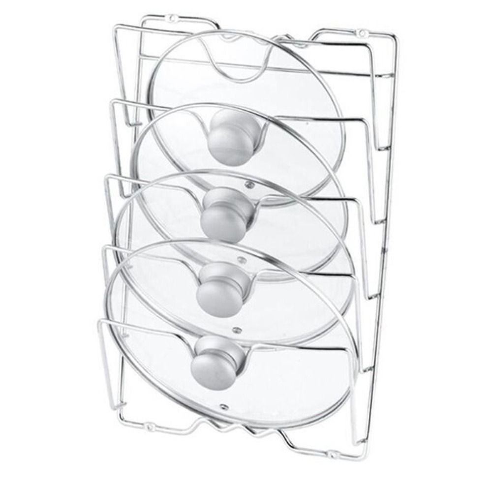Space-saving Pot Cover Rack Suspension Kitchen Storage Rack Portable Lid Rack