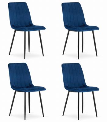 Lava Chair - Navy Blue Velvet X 4