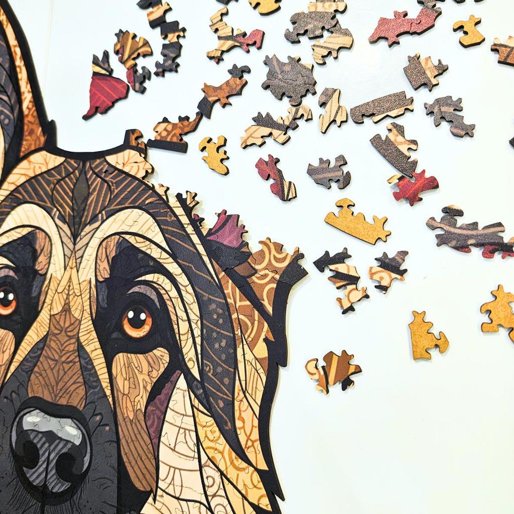 Wooden Puzzle German Shepherd 450 Pcs XXL Large Puzzle Gift Dog