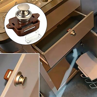 5pcs Camper Car Push Lock Diameter 20mm RV Caravan Boat Motor Home Cabinet Drawer Latch Button Locks For Furniture Hardware