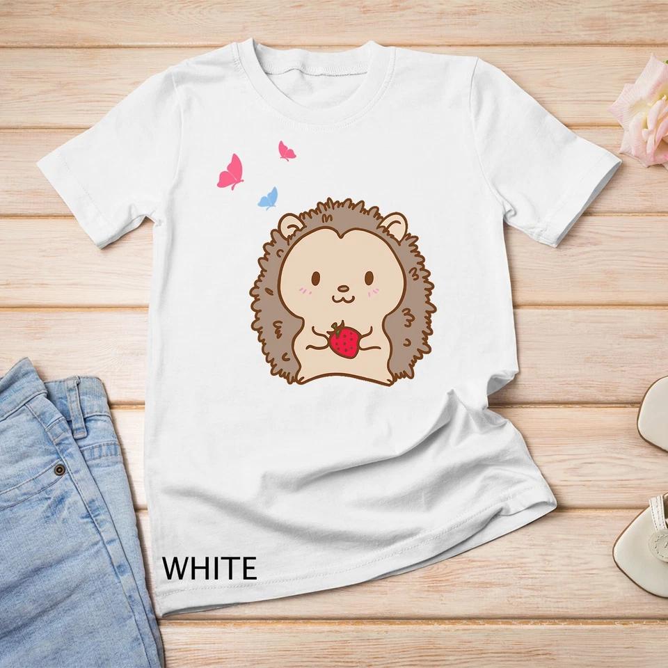 Womens Hedgehog Gift Design Cute Strawberry Hedgehog Unisex T-shirt 8 2XL