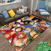 Anime Style Carpet with Colorful Characters and Tropical Theme Suitable for Use As an Anti-slip for Living Room Bedroom Sofas