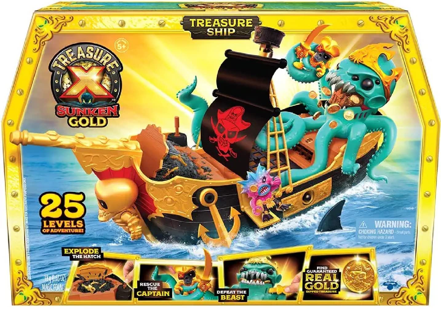 

Treasure X Затонувший золотой корабль-сокровище Playset Treasure X Затонувший корабль Treasure Hunter [Предмет]
