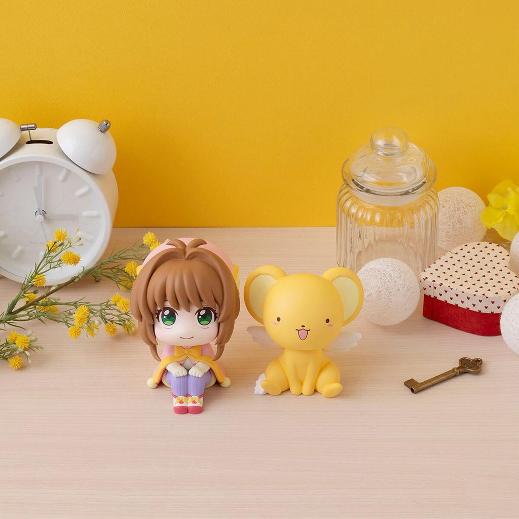 10cm Card Captor Sakura Anime Figure Look Up Kinomoto Sakura Action Figure Q Version Cerberus Figurine PVC Collection Model Toys