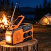 Solar Wind Up Radio for Camping Gear Emergency Radio, & Battery Powered AM/FM Rechargeable, LED Flashlight, Reading Equipment Backpacking Lamp,