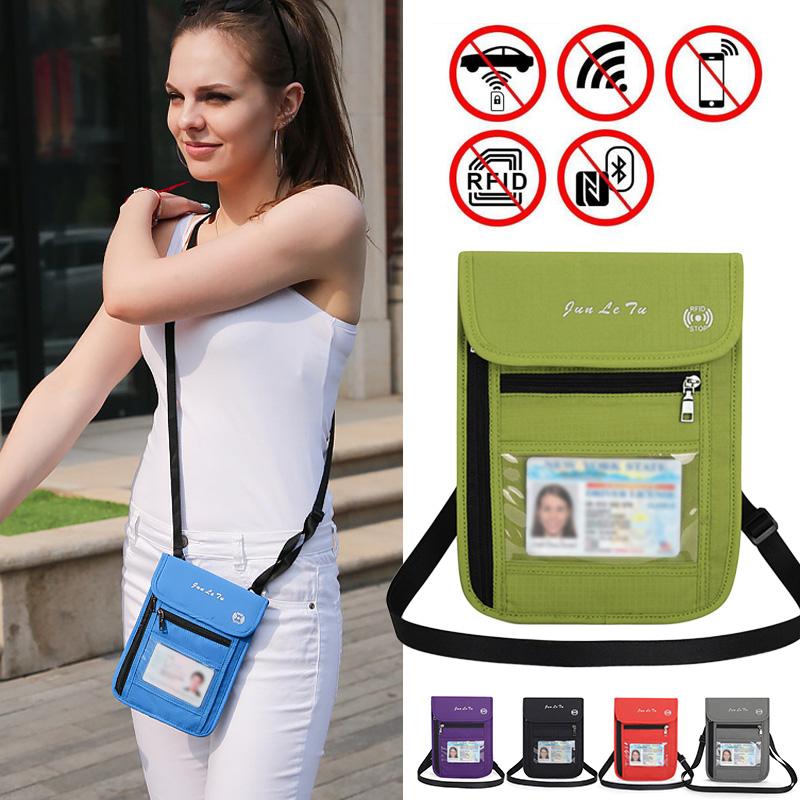Fascia porta soldi da viaggio Blocco RFID Impermeabile Marsupio Marsupio Portafoglio Nascosto Segnale Blocco RFID Porta Passaporto Borsa Documenti