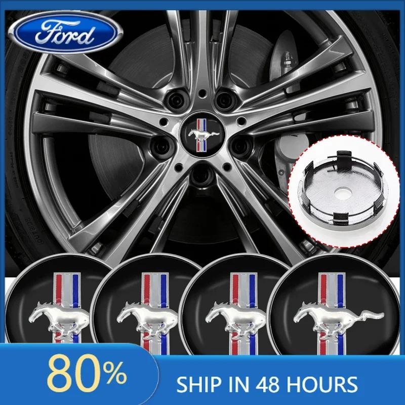 Car Sticker 2026 Ford 2025 Hot 4Pcs Car Wheel Center Hub Center Cap Rim Hub Dustproof Cover Emblem For Ford Mustang FIESTA Focus