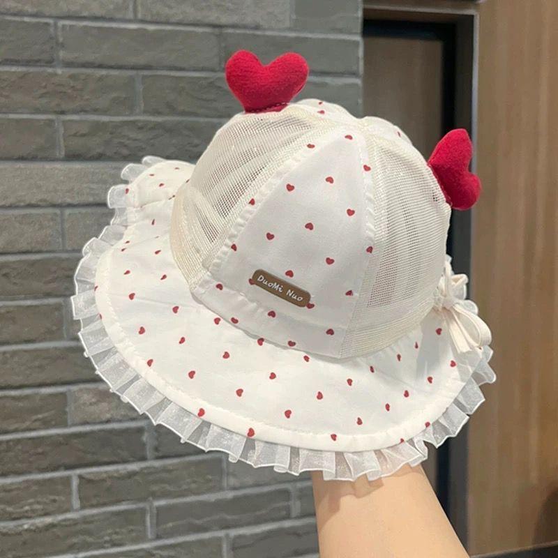 

Baby Summer Sun Hat With Wide Brim For Toddler Sun Protection And Breathability червоний
