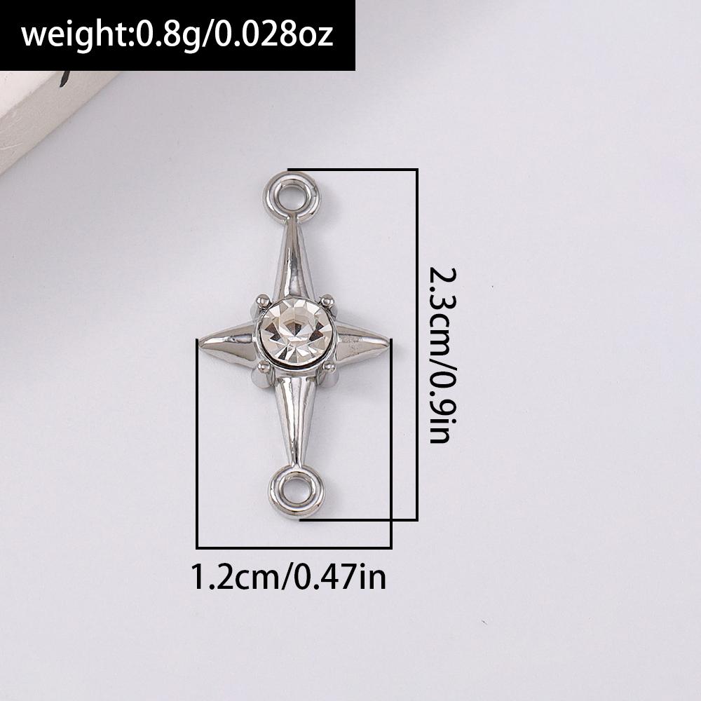 5pcs Crystal CZ Star Charms Polaris Pendants for Jewelry Making Necklace Earrings Bracelet DIY Handmade Accessories