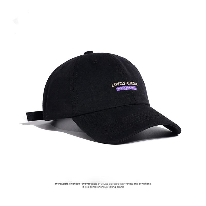 

New pink hat women spring summer fashion versatile letter baseball cap cap student Adjustable чёрный