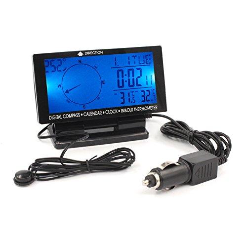 LCD Digital Display Screen Car Compass, CD60 Multifunctional Digital Car Automob