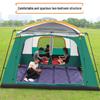ZISIZ Portable Double-Layer 2-Room 1-Hall Camping Tent
