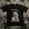 Hip Hop Streetwear T-Shirt Herren Damen Locker Kurzarm T-Shirt Harajuku Y2k Ever Happy of Ever Print Kurzarm Oberteil Tees
