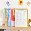 4Pcs Portable File Folder Case Transparent Handle Storage Organizer Bags A4 Zipper File Bag Candy Color Stationery Holder Supplies Holiday Gift Novel