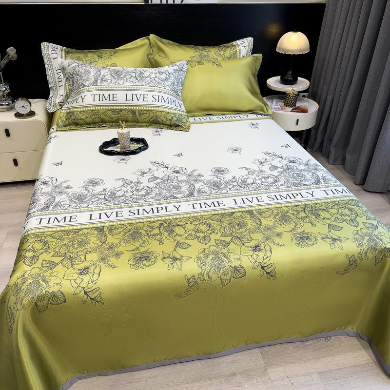 Ice Silk Summer Cool Mat Set: Foldable & Washable Three-Piece for Dormitory Single Beds