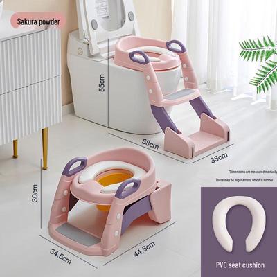 JINGRUIXIANG Entraîneur de Toilette Pliant 3-en-1 pour Enfants avec Marchepied